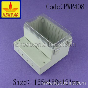 IP65 plastic enclosure with transparent lid outdoor electronics enclosure plastic waterproof enclosure PWP408 with 165X158X121mm